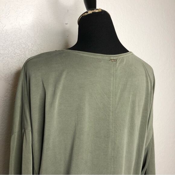 WHBM army olive green v neck top size Extra Large XL - Picture 7 of 11